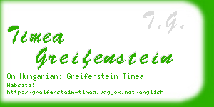 timea greifenstein business card