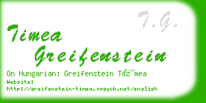 timea greifenstein business card